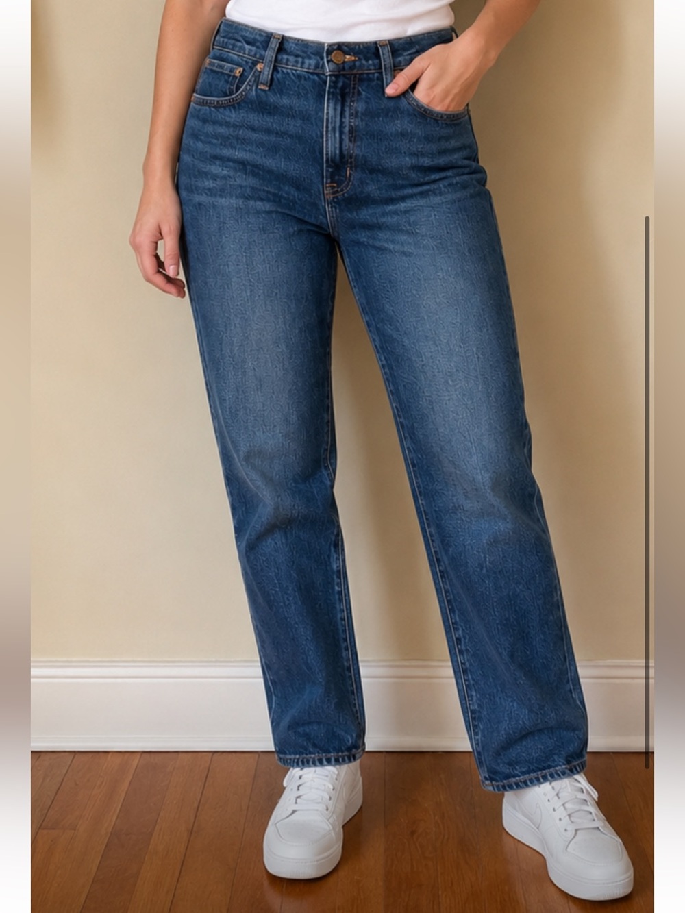 J. Crew Straight Leg Jeans in Deep Blue Denim